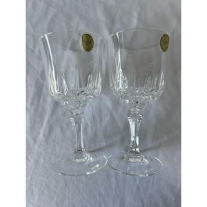 Vintage Salem French Crystal Water Glasses- Cristal Pattern, Set of 2